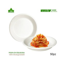 MOVIDA PIATTI BIODEGRADABILI FONDI CM 21 PZ50