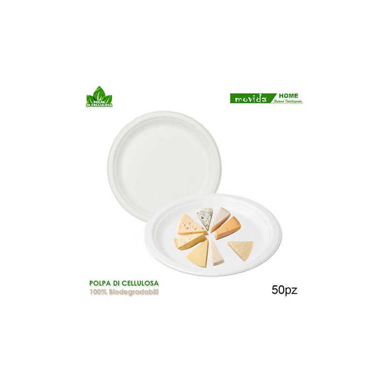 MOVIDA PIATTI BIODEGRADABILI PIANI CM 21 PZ50