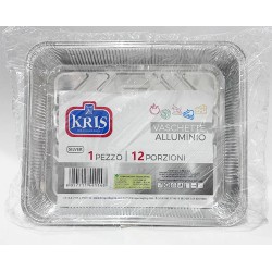 VASCHETTA IN ALLUMINIO SILVER S/C 12 PORZIONI 1 PZ