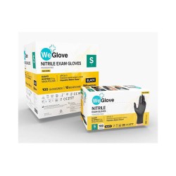 GUANTI IN NITRILE NERI 100 PZ TAGLIA XL