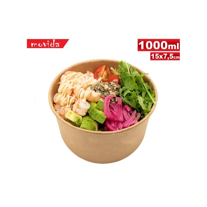 MOVIDA INSALATIERA BIO 1000ML 15x7,5cm 25 PEZZI