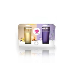 DEALO CANDELA PROFUMATA SET DUE BICCHIERINI VANIGLIA & LAVANDA 2x45gr 26h