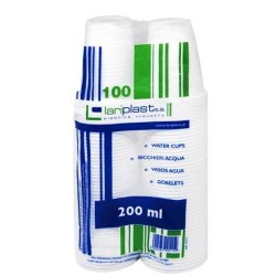 LARIPLAST BICCHIERI ACQUA 200CC BIANCO 100 PZ