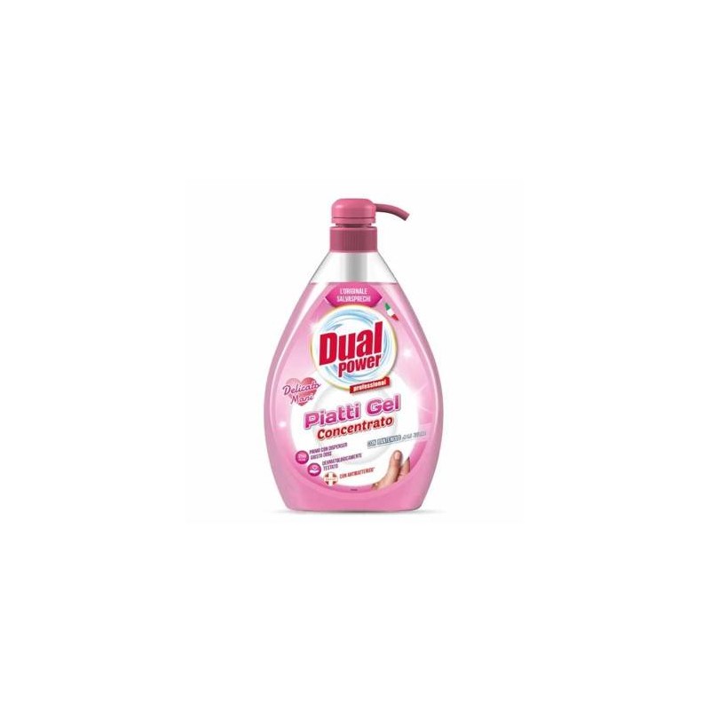 DUAL POWER PIATTI GEL 1 LT CON DISPENCER MANI DELICATO