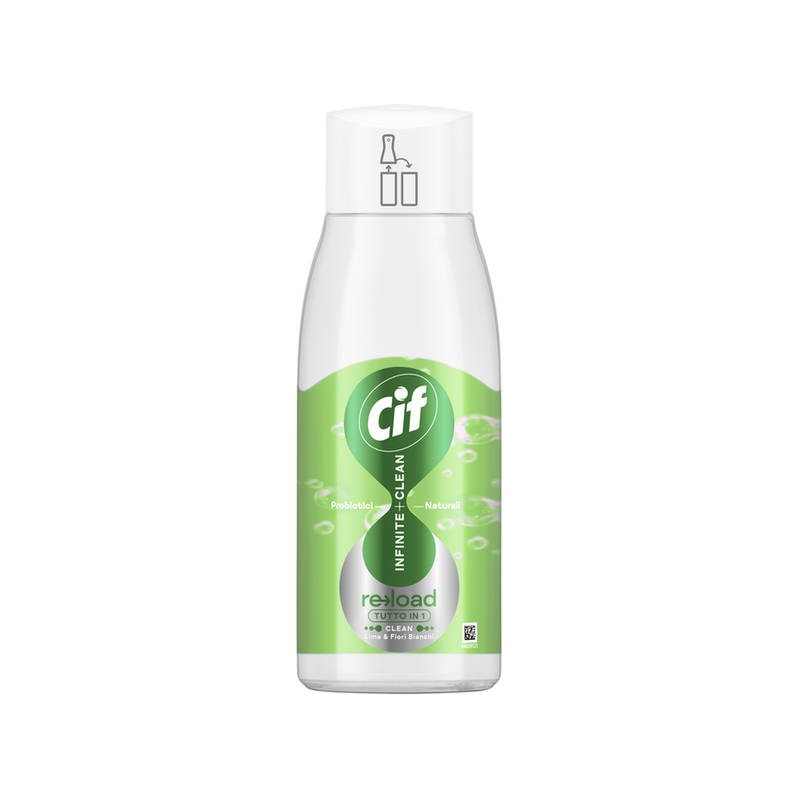 CIF INFINITE+CLEAN RICARICA LIME e FIORI BIANCHI 590 ML