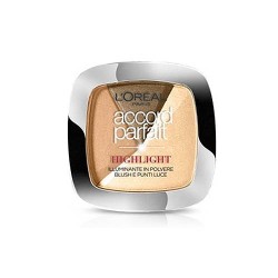 L' OREAL ACCORD PARFAIT POLVERE BLUSH + ILLUMINANTE 2 IN 1 N102D/W DORE' GOLDEN GLOW