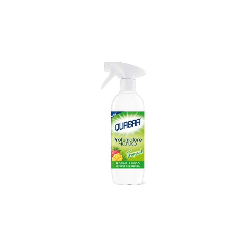 QUASAR DETERGENTE SPRAY  PROFUMATORE MULTIUSO 500 ML TROPICAL