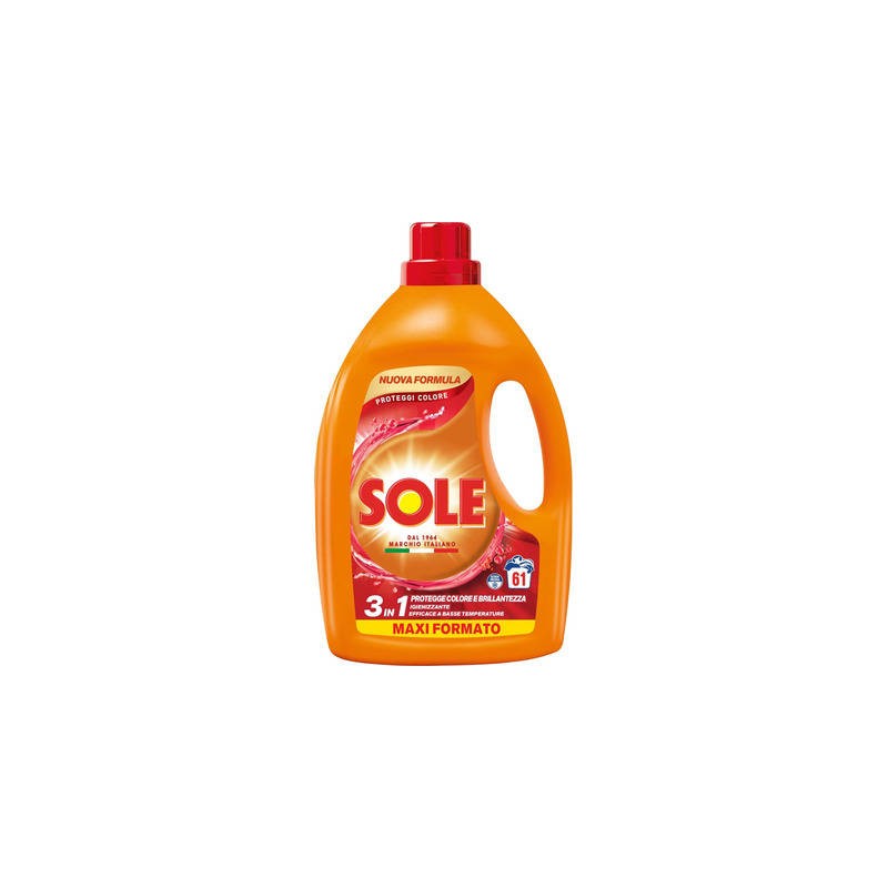 SOLE LAVATRICE LIQUIDO 61 LAVAGGI PROTEGGI COLORE 2745 ML