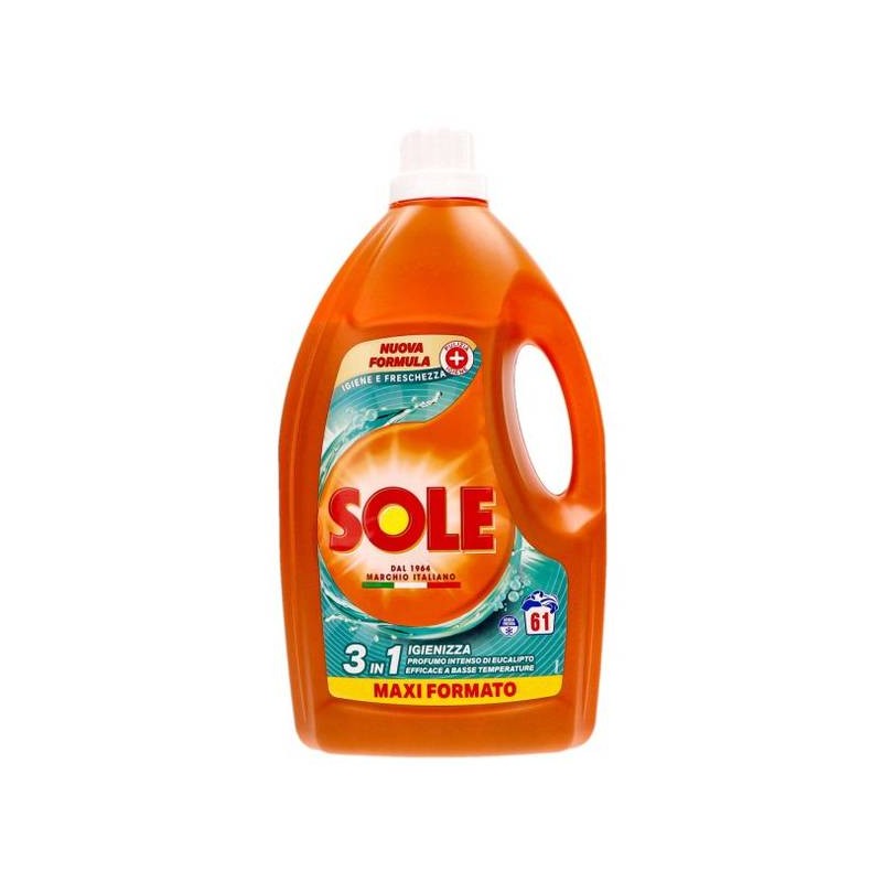SOLE LAVATRICE LIQUIDO 61 LAVAGGI IGIENE E FRESCHEZZA 2745 ML