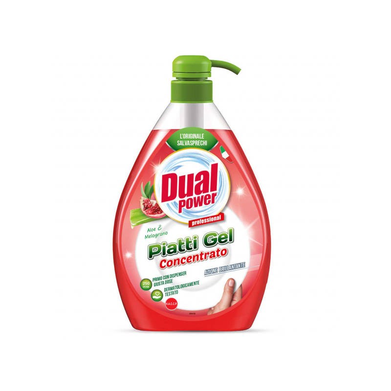 DUAL POWER PIATTI GEL 1 LT CON DISPENCER ALOE MELOGRAN