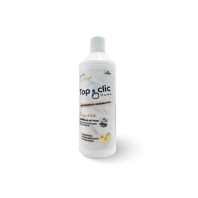 TOPCLIC DETERGENTE ENZIMATICO 1 LT 25 LAVAGGI CAREZZA DI LATTE