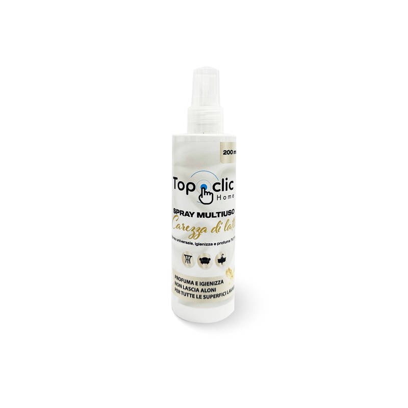 TOPCLIC DETERGENTE SPRAY MULTIUSO PROFUMA TUTTO 200ml CAREZZA DI LATTE