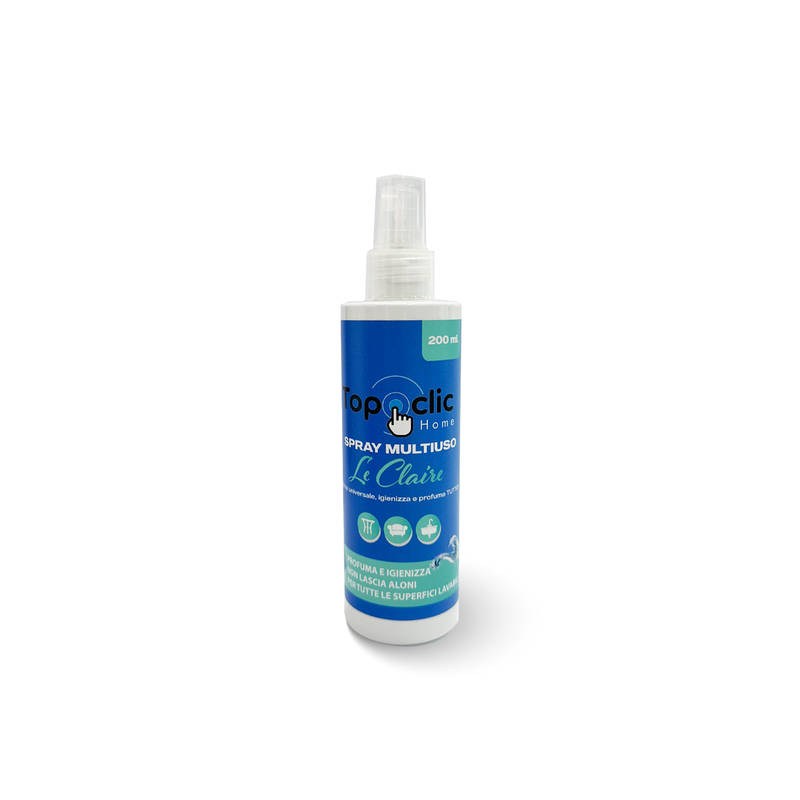 TOPCLIC DETERGENTE SPRAY MULTIUSO PROFUMA TUTTO 200ml LE CLAIRE